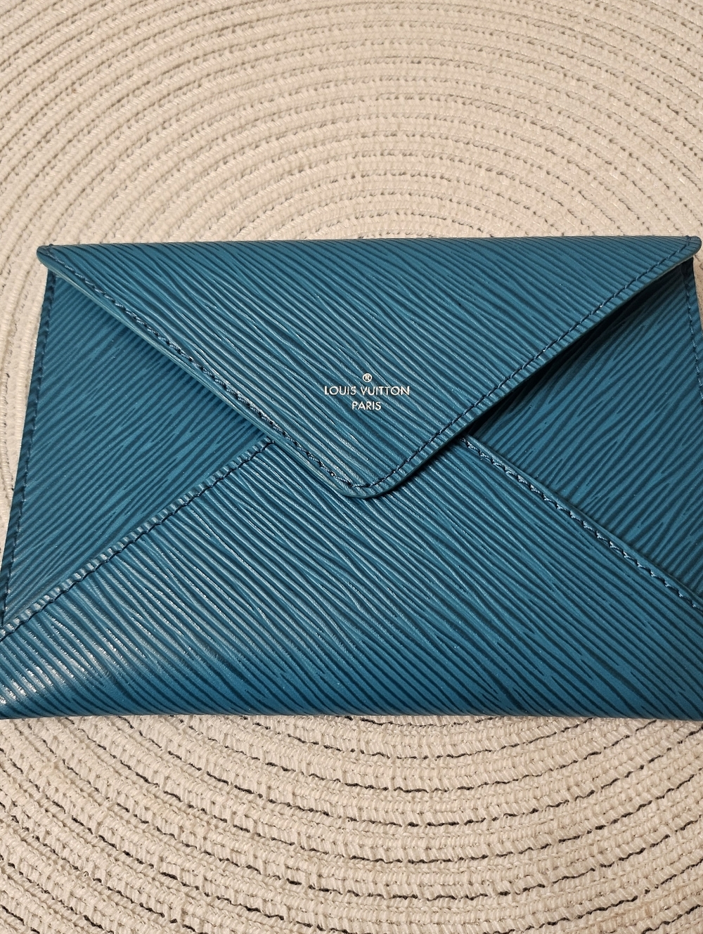 Louis Vuitton Epi Pochette Kirigami Large Envelope Pouch Teal - Picture 2 of 9
